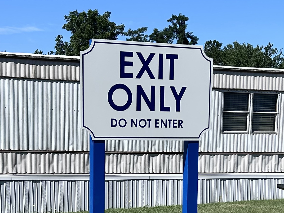 ADA and directional signage installed by Asheville Signworks