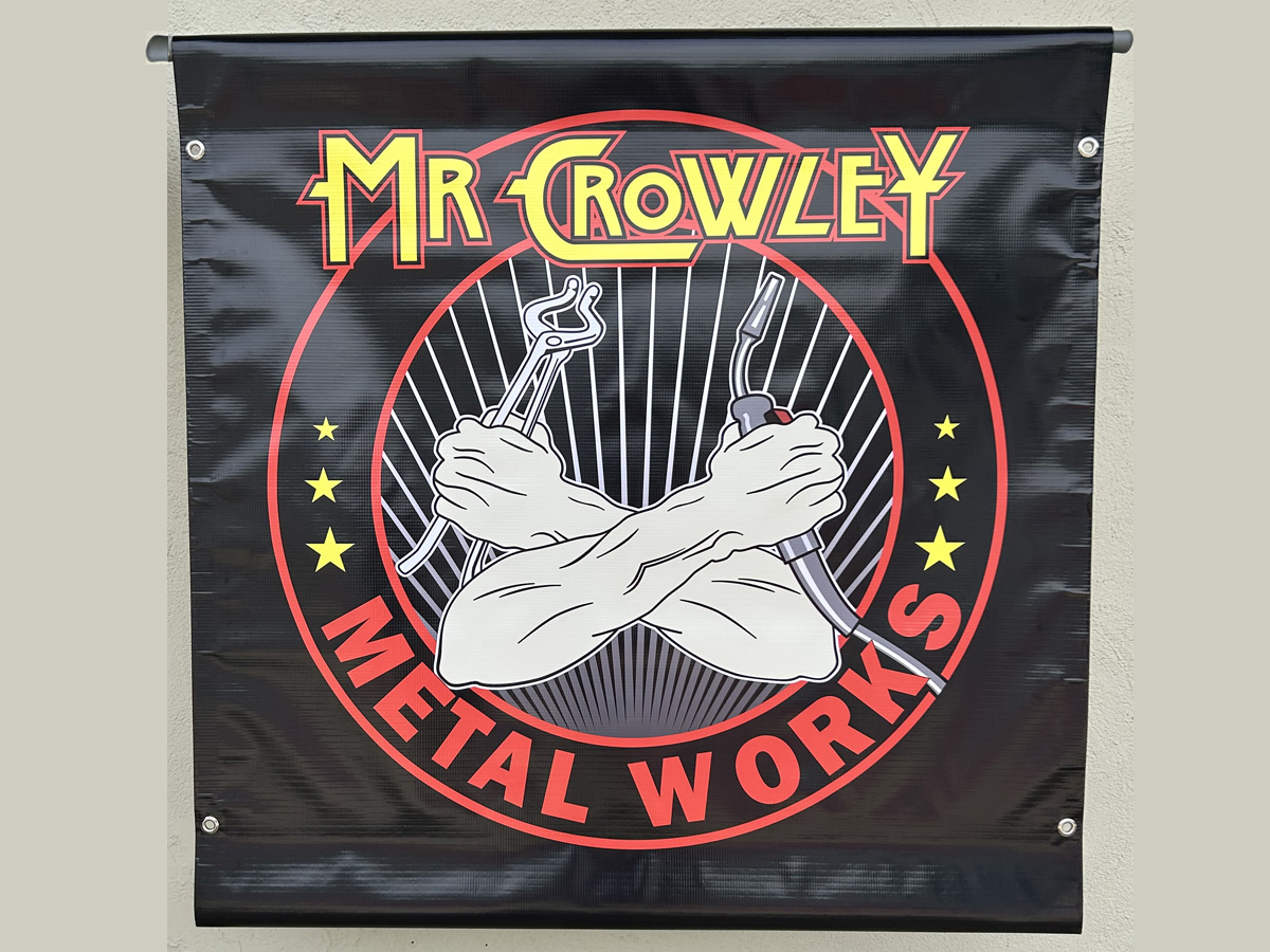 Custom printed banner produced by Asheville Signworks
