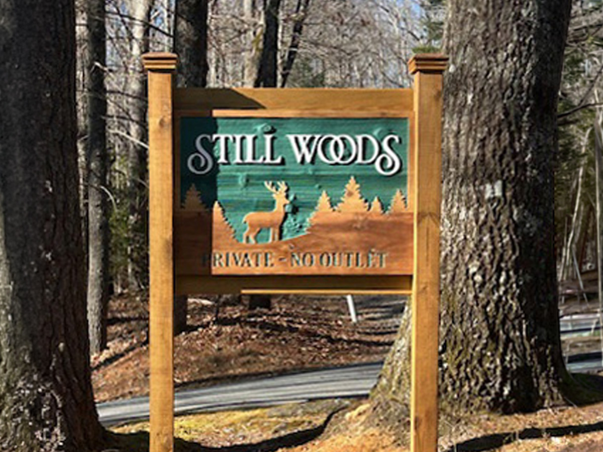 Freestanding business sign installed by Asheville Signworks