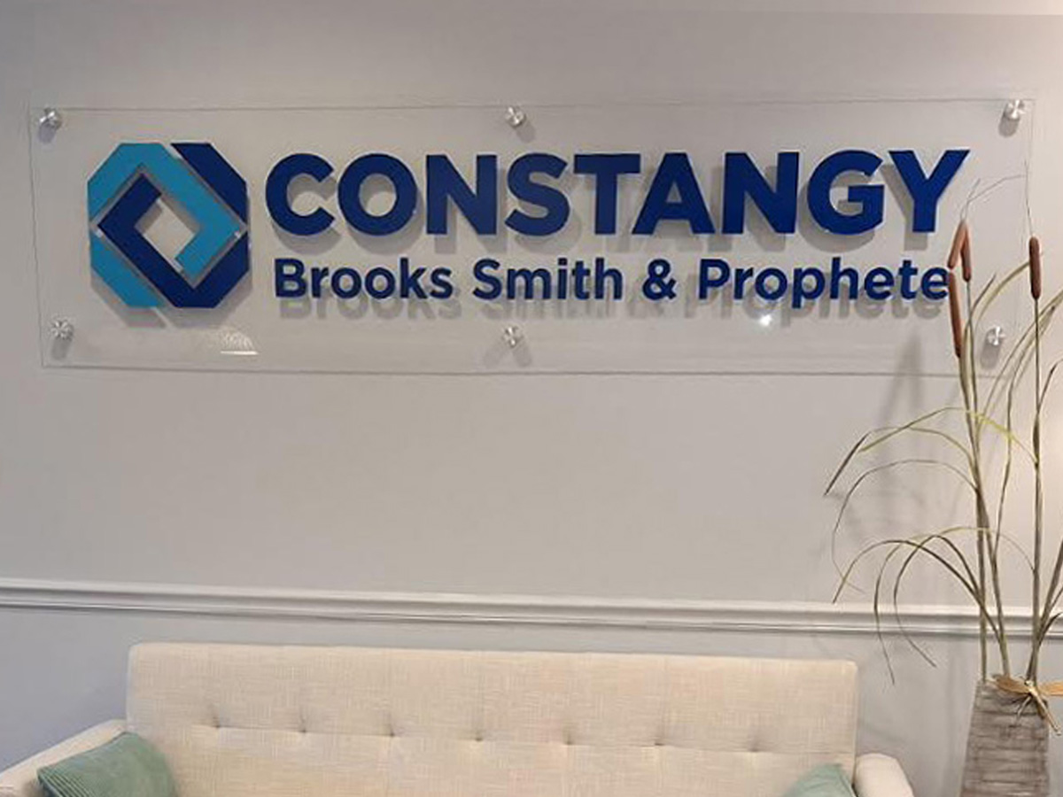 Interior dimensional lettering created by Asheville Signworks
