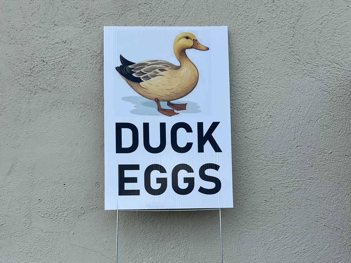 Printed yard signs produced by Asheville Signworks